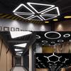 Lámpara de araña de oficina LED hexagonal, creativa, en forma de Y, redonda, cuadrada, con forma de lámpara de oficina, al por mayor