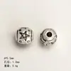 Xizang prata liga vintage formato de lanterna contas abóbora disco voador contas redondas diy colar pulseira acessórios de joias