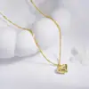 Collar Colgante Pequeño con Forma de Corazón, Nuevo Estilo Transfronterizo Europeo y Americano para Amazon, Cadena para Clavícula de Moda para el Trabajo, Estilo Hada