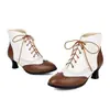 Botas Martin versátiles de gran tamaño para otoño e invierno, botines de cuero con cordones, punta redonda, suela de goma, antideslizantes, con bloques de color, tacón alto grueso