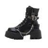 Estilo Británico Dr. Botas Martens Mujer 2026 Otoño Nuevo Punk Y2K Pequeñas Tacón Grueso Con Cordones Botines Botas de Motocicleta