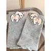 Calcetines de media pantorrilla peculiares y lindos con temática de osos para primavera y verano con diseño 3D de oso de dibujos animados, Adorables calcetines de media pantorrilla estilo pareja