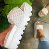En Stock Comercio Exterior Talla Grande Punta Abierta Tacón Bajo Pantuflas para Mujer 2025 Verano Nueva Moda Sandalias de Una Tira Estilo Europeo y Americano