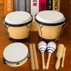 Atacado do Fabricante Tambor Bongo Percussão Infantil Jardim de Infância Orff Materiais Didáticos Brinquedos Infantis Instrumentos Musicais Tambor Bongo