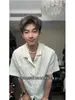 Camisa de manga corta vintage de alta gama con calados cubanos transfronterizos para hombre, camisa elegante de estilo high-street para verano con un diseño único