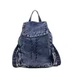 Moda Transfronteriza 2026 Nueva Mochila de Mezclilla Estilo Retro para Mujer, Mochila Pequeña para Estudiantes Universitarios, Mochila Escolar Simple Personalizada