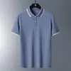 Camisa Polo de Comércio Exterior para Homens, Novo Estilo de Verão, Cor Sólida da Moda, Simples Business Casual Manga Curta Gola Polo para Homens