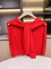 Habitación con Aire Acondicionado Chal Pequeño Hombro Cuello Nuevo Cheongsam Ropa Exterior Tejido de Punto Moda Alta Gama Verano Vestido Delgado