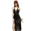 2026 Nuevo Estilo Traje de Baño Una Pieza Bikini Bikini Vacaciones Orilla del Mar Sexy Escote Profundo Pecho Pequeño Push-Up Ropa de Baño