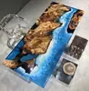 # Mesa de Rio em Resina Epóxi Madeira Maciça Placa Grande Mesa de Chá Mesa de Chá Oceânica Mesa de Jantar Mesa de Café Placa Inteira Mesa de Escritório Chá