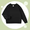 Camiseta Básica Holgada de Cuello Redondo para Niños y Niñas de Comercio Exterior, Chaqueta Superior para Niños Mayores, Sudadera de Algodón para Niños de Color Sólido