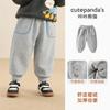 Calça de Fleece Kaka Panda para Meninos Roupas de Inverno Infantis Calça Longa Quente de Inverno para Meninas Calça de Moletom para Bebê Calças para Crianças Pequenas