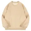Nuevo Jersey de Color Sólido con Cuello Redondo de Manga Larga Casual para Primavera y Otoño, El Más Fácil de Combinar, Sudadera sin Capucha, Top Interior Casual Holgado