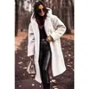 Outwear Feminino Amazon [Lista de Compras Manual] Outwear de Lã Longo com Capuz Quente Outono e Inverno Amazon