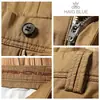 Pantalones Casuales Rectos Sueltos de Mezcla de Algodón con Fibra de Pulpa de Madera Delgada Transpirables Cómodos Color Caqui para Verano Europeo