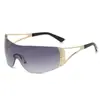 Gafas de sol retro de diamantes Ins europeas y americanas Milenio Medieval Y2K Sexy Transfronterizas Tecnología Futura Gafas de sol de alta gama