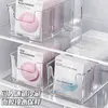 Caja de Almacenamiento para Mascarillas Faciales Organizador de Compartimentos para Cosméticos de Escritorio de Gama Alta Rectangular Transparente Estante de Almacenamiento para Tocador Cuidado de la Piel