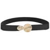 Cinto Decorativo Fino Simples Feminino com Corrente de Cintura para Saia, Elástico Fashion Versátil com Fivela, Cinto Pequeno para Vestido, Tendência Versão Coreana