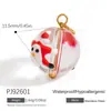 Accesorios de Joyería de Acero Inoxidable Transfronterizos Tema Navideño Reno Bola de Cristal Árbol de Navidad Caja de Regalo Colgante para Collar DIY
