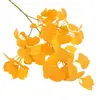 Rama de Ginkgo Tridimensional de 3 Puntas Transfronteriza Simulada para Decoración Suave del Hogar, Decoración de Hoja de Ginkgo Amarilla para Atmósfera de Otoño