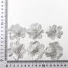 Fábrica de flores plateadas, flores secas directas, serie negra en relieve, especímenes de plantas, hojas de flores reales, bolsa de material floral