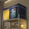 Dormitorio Escolar Apagón Fuerte Tres Puertas Universidad Mosquitera para Proteger la Privacidad Cortina de Cama Cortina para Litera Integrada Anti-Mosquitos