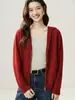 Cárdigan con capucha y cremallera 100% cachemir puro sin costuras para mujer, colección otoño/invierno 2026, corte holgado, chaqueta de punto versátil