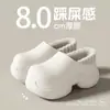 Pantuflas de Algodón Impermeables que Aumentan la Altura 8 cm para Mujer, Nuevo Modelo Invierno 2026, Antideslizantes, de Espalda Cerrada, Cálidas, Duraderas, Zapatos de Felpa de Algodón para Uso en Exteriores