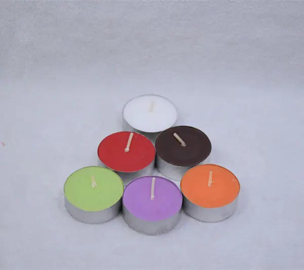 colorful tealight candle