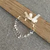 Accesorios para Fotografía de Bebé Flor para la Cabeza de Fotografía de Luna Llena de Bebé Joyería Cuentas Conectadas para Fotos de Bebé Tocado de Perlas para Niños