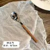 Juego de cubiertos de acero inoxidable con mango de imitación madera, cuchillo para bistec estilo occidental, juego de cuchara y tenedor para postre para uso doméstico y comercial