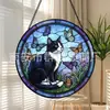 Pendente de Vidro Colorido Vaca Gato Borboleta Transfronteiriço Ornamento de Vidro para Pendurar em Casa Decoração de Janela Jardim Pegador de Sol