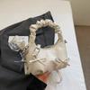 Bolso bandolera de moda nicho simple con lazo plisado para mujer 2025 Verano Nuevo bandolera simple tipo dumpling