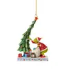 Novos Enfeites de Árvore de Natal Transfronteiriços Pingentes Personagem de Desenho Animado Grinch Janela Acrílico Enfeites Pendurados