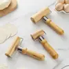 Rodillo de Madera de Haya para Uso Doméstico, Rodillo de Madera Maciza para Hornear Pizza, Rodillo de Acero Inoxidable