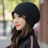 Gorro de punto Sf Gorro de invierno Moderno Versátil Holgado Gorro tipo Beanie Invierno para mujer Estilo perezoso Informal Gorro de punto Unisex