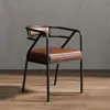 Silla de Comedor de Hierro Forjado de Lujo Nórdico Silla con Respaldo para el Hogar Silla de Ocio Moderna para Restaurante Celebridad de Internet Silla de Oficina para Restaurante de Hotel