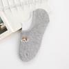 Calcetines nuevos de primavera y verano para mujer, calcetines invisibles de bordado de dibujos animados japoneses de 200 agujas, calcetines de barco antideslizantes de silicona para señora, venta al por mayor