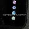 Pendientes de Rueda de la Fortuna con Garras Redondas de Titanio F136 Joyería para Piercings de Aleación de Titanio G23 Studs para Lengua Studs para Oreja Studs para Cartílago de la Oreja