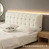 Cabecero simple de cuero técnico impermeable, disponible para comprar por separado, con espuma de alta resistencia que protege la cintura, panel de cabecero integrado de doble uso para montaje en pared y de pie