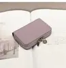 Piel de Vacuno de Primera Capa Cremallera Acordeón Tarjetero Cuero Genuino Togo Bolsa para Identificación Tarjetero Bolsa Portátil para Cosméticos