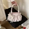 2026 Nova Moda Coreana Versátil Doce Bolsa Saco de Bolinhas com Toque de Luxo, Bolsa de Ombro Transversal de Nicho