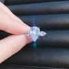 Diseño de Nicho Simulación Moissanita Dedo Medio Exagerado Anillo de Compromiso Forma de Gota de Agua Pera Moda Celebridad de Internet Femenina Europa y América