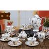 Conjunto de Café Xiangjia Pintado a Ouro Estilo Europeu Porcelana Fina de Alta Qualidade Requintado Xícara e Pires para Café Preservador da Saúde Conjunto Caixa de Presente