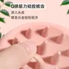 Popular Producto Nuevo Silicona Completa Pequeña Redonda Masajeador de Champú Mejorado Dientes de Silicona Alisado del Cabello Cepillo de Champú Peine Masajeador del Cuero Cabelludo