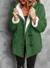 Transfronterizo 2025 Otoño e Invierno Estilo Europeo y Americano Wish Comercio Exterior Amazon Gabardina de Longitud Media para Mujer, Abrigo, Chaqueta, Top Cálido