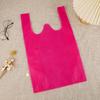 Bolsas de Tela No Tejida en Stock con Texto Impreso, Bolsas Personalizadas Estilo Chaleco, Bolsas para Empaque para Llevar, Bolsas de Compras, Bolsos Portátiles para Tiendas de Ropa
