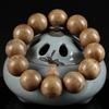 Pulsera de Cuentas de Madera de Buda Alas de Pollo Africanas Hilo de Palo de Rosa Rosario de Juego Pulsera de Joyería de Madera para Hombres y Mujeres