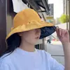 Sombrero de Pescador para Mujer, Nuevo Sombrero de Pescador con Protección Solar de Verano, Sombrero de Sol de Goma Negra con Parte Superior Abierta, Se Puede Atar en una Cola de Caballo, Sombrero de Sol
