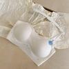 22602 Ropa de Hielo y Oxígeno Tirante Fino Brillante Chaleco Sujetador Ropa Interior para Mujer Recopilación y Agrandamiento de Pecho Pequeño Sujetador Secundario Anti-Caída
